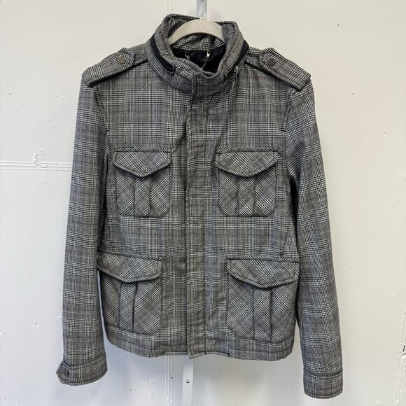 Zara Man Plaid Jacket Shaket with Hood Casual Windbreaker Med 6719/359/064 - Picture 1 of 13